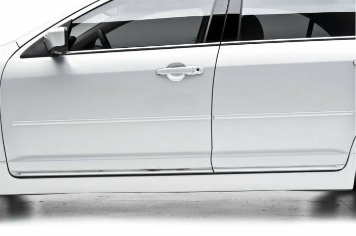 Ford Fusion 3dCarbon Lower Door Moldings - Chrome Plated Stainless Steel - 4PC - 691555 thumbnail 3