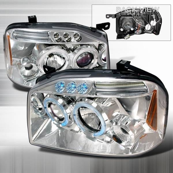 Nissan Frontier Custom Disco Chrome LED Projector Headlights - 2LHP-FRO01B-TM