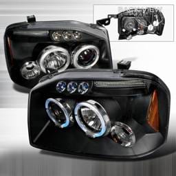 Nissan Frontier Custom Disco Black LED Projector Headlights - 2LHP-FRO01JMB-TM