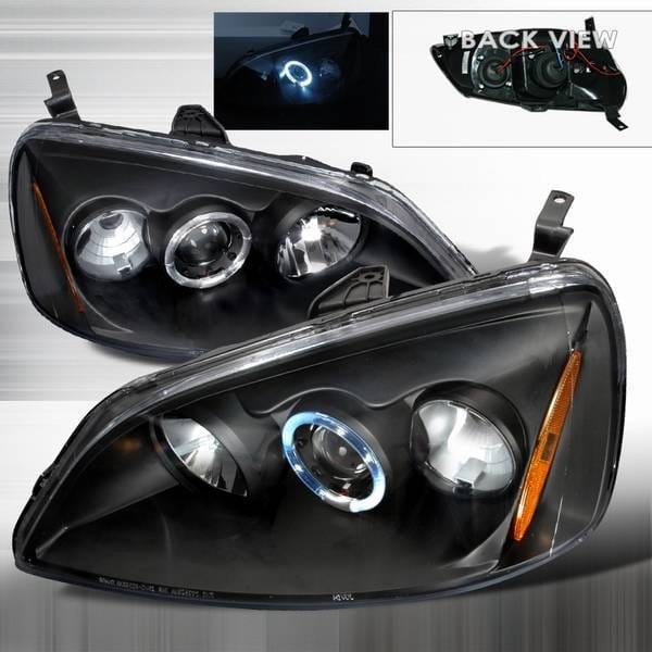 Honda Civic Custom Disco Black Projector Headlights - 2LHP-CV01JM-YD