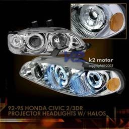 Honda Civic 4DR Custom Disco Clear Projector Headlights - 2LHP-CV92-YD
