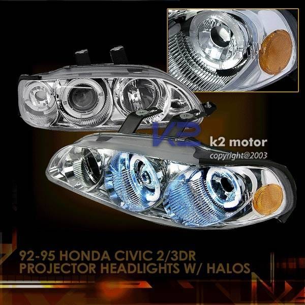 Honda Civic 4DR Custom Disco Clear Projector Headlights - 2LHP-CV92-YD