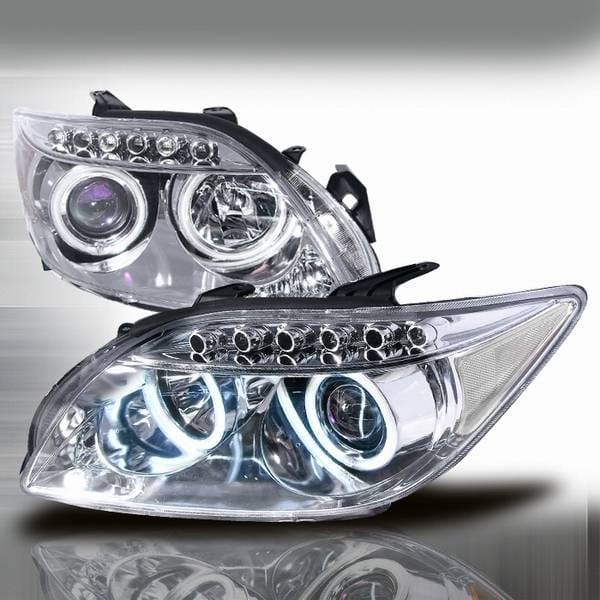 Scion tC Custom Disco Chrome LED Halo Projector Headlights - 3LHP-TC05B-KS