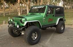 Jeep Wrangler Xenon Flat Panel Urethane Fender Flare Kit - 9190