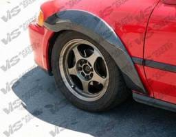 Honda Civic 2DR VIS Racing Custom Carbon Fiber Fender Flare Set - 96HDCVC2DCUS-076C