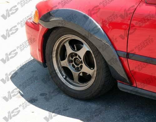 Honda Civic 2DR VIS Racing Custom Carbon Fiber Fender Flare Set - 96HDCVC2DCUS-076C