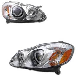 Chrome Halo Pro Headlights  Amber
