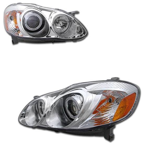 Chrome Halo Pro Headlights  Amber