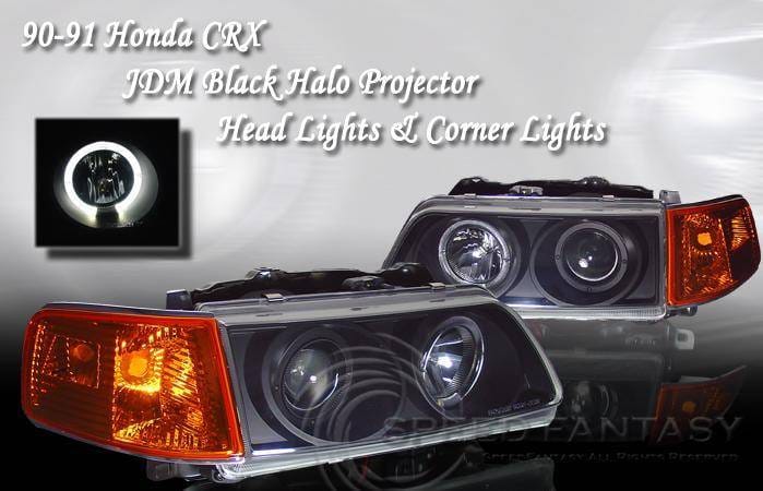 Black Halo Headlights Amber