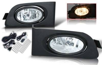 Honda Civic 2DR & 4DR WinJet OEM Fog Light - Clear - Wiring Kit Included - WJ30-0036-09