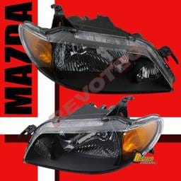 JDM Black Headlights Amber