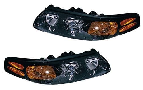 Black Stock Headlights Amber