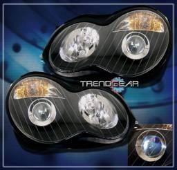 Black Pro Headlights With Amber