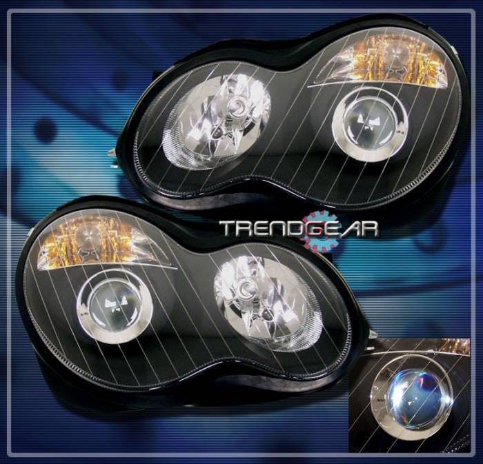 Black Pro Headlights With Amber
