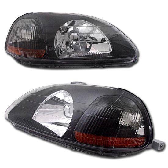 Crystal Black Head Lights Amber