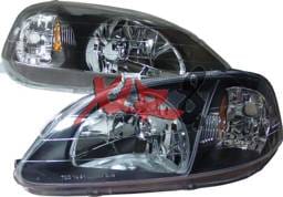 Black Housing Headlights Amber