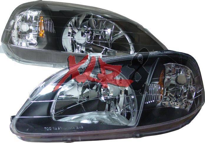 Black Housing Headlights Amber