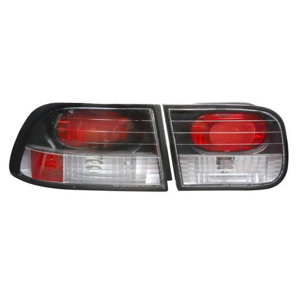 Honda Civic 2DR & 4DR APC Euro Taillights with Black Housing - 404150TLB