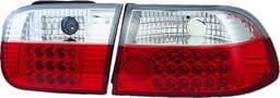 Honda Civic 2DR & 4DR APC LED Taillights with Red & Clear Lens - 406252TLR
