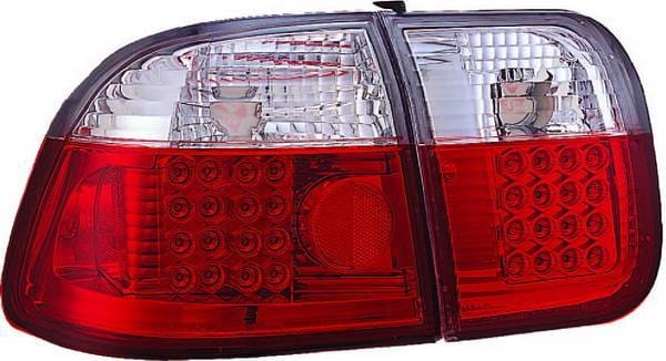 Honda Civic 4DR APC LED Taillights with Red & Clear Lens - 406271TLR