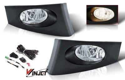 Honda Fit WinJet OEM Fog Light - Clear - Wiring Kit Included - WJ30-0106-09