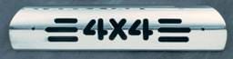 All Sales Third Brake Light Cover - 4X4 Design - Polished - 43004P