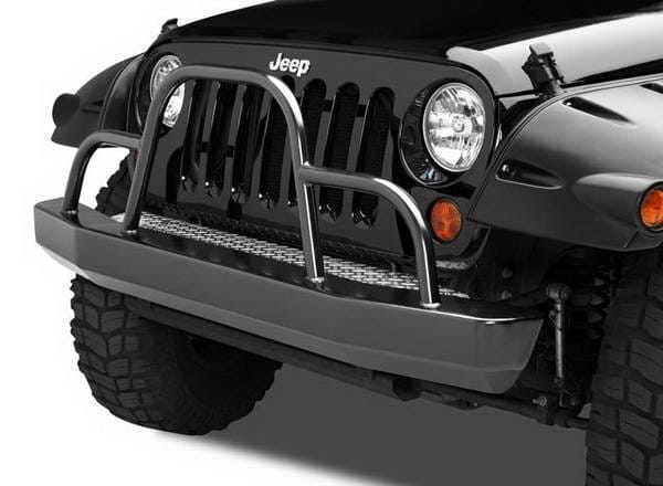 Jeep Wrangler Warrior Rock Crawler Stubby Bumper with Brush Guard - 57058