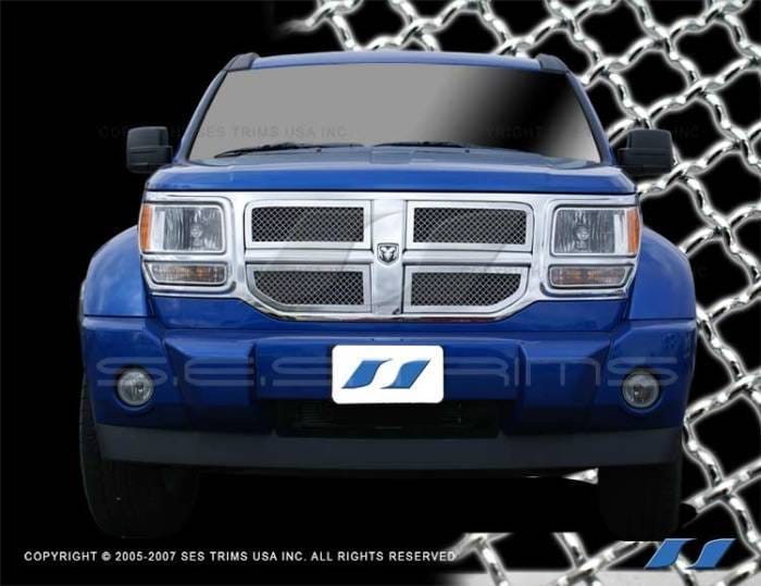 Dodge Nitro SES Trim Chrome Plated Stainless Steel Mesh Grille - MG156