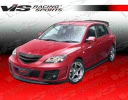Mazda 3 4DR HB VIS Racing A Tech Front Bumper - 04MZ3HBATH-001