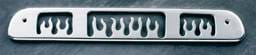 All Sales Third Brake Light Cover - Flame Design - Polished - 74115P
