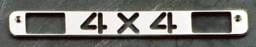 All Sales Third Brake Light Cover - 4X4 Design - Polished - 94004P
