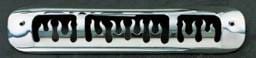 All Sales Third Brake Light Cover - Flame Design - Polished - 94115P