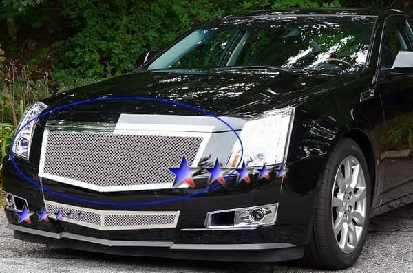 Cadillac CTS APS Wire Mesh Grille - Upper - Stainless Steel - A76577T