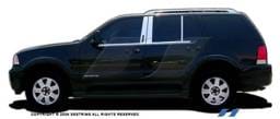 Lincoln Aviator SES Trim Pillar Post - 304 Mirror Shine Stainless Steel - with Keypad - 6PC - P101