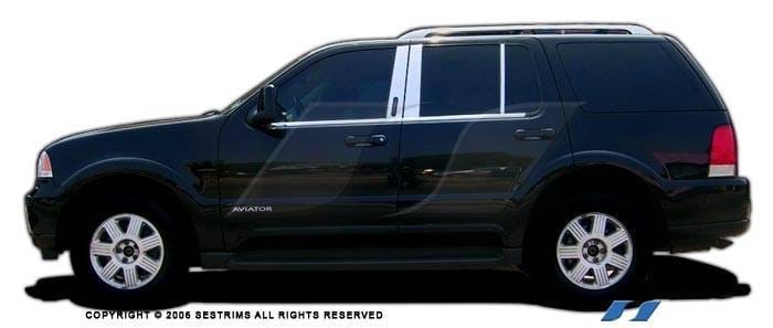 Mercury Mountaineer SES Trim Pillar Post - 304 Mirror Shine Stainless Steel - with Keypad - 6PC - P101