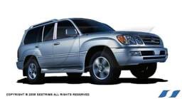 Lexus LX SES Trim Pillar Post - 304 Mirror Shine Stainless Steel - 6PC - P108