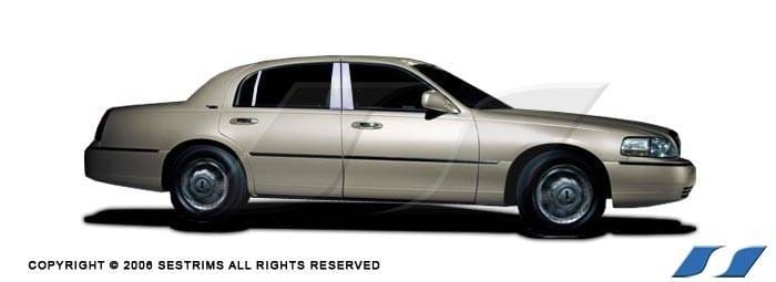 Lincoln Town Car SES Trim Pillar Post - 304 Mirror Shine Stainless Steel - 6PC - P103