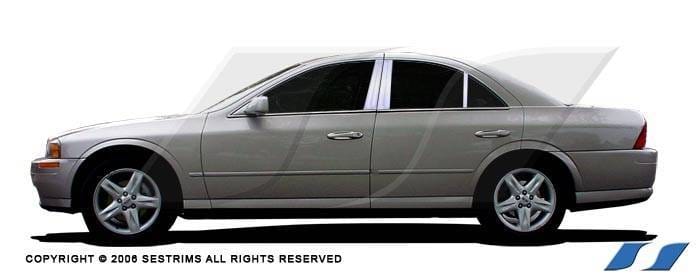Lincoln LS SES Trim Pillar Post - 304 Mirror Shine Stainless Steel - 6PC - P104