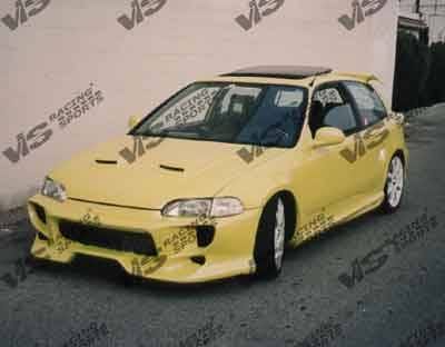 Honda Civic 2DR & HB VIS Racing Invader-2 Front Bumper - 92HDCVC2DINV2-001