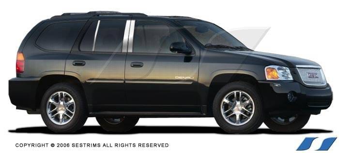 GMC Envoy SES Trim Pillar Post - 304 Mirror Shine Stainless Steel - 6PC - P122