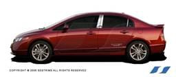 Honda Civic SES Trim Pillar Post - 304 Mirror Shine Stainless Steel - 6PC - P125