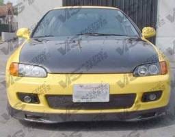 Honda Civic 2DR & Hatchback VIS Racing Type-S Front Lip - Polyurethane - 92HDCVC2DSPN-011P