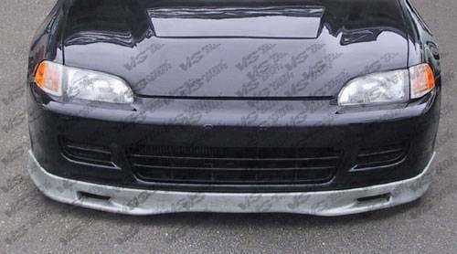 Honda Civic 2DR & Hatchback VIS Racing Type-S Silver Carbon Fiber Lip - 92HDCVC2DSPN-011S