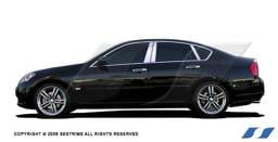 Infiniti M35 SES Trim Pillar Post - 304 Mirror Shine Stainless Steel - 6PC - P137