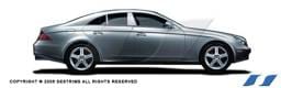 Mercedes-Benz CLS SES Trim Pillar Post - 304 Mirror Shine Stainless Steel - 4PC - P130