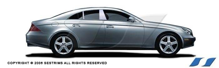 Mercedes-Benz CLS SES Trim Pillar Post - 304 Mirror Shine Stainless Steel - 4PC - P130