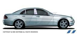 Mercedes-Benz E Class SES Trim Pillar Post - 304 Mirror Shine Stainless Steel - 6PC - P133