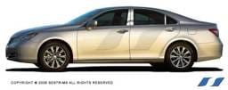 Lexus ES SES Trim Pillar Post - 304 Mirror Shine Stainless Steel - 6PC - P139