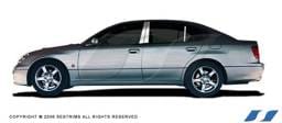 Lexus GS SES Trim Pillar Post - 304 Mirror Shine Stainless Steel - 6PC - P168