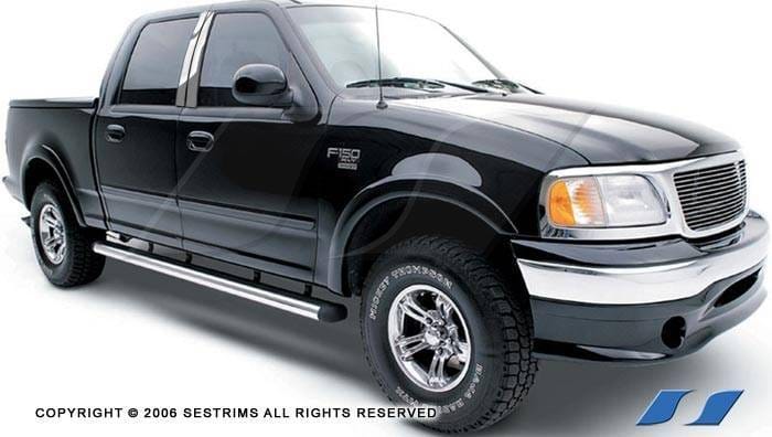 Ford F150 SES Trim Pillar Post - 304 Mirror Shine Stainless Steel - 4PC - P183